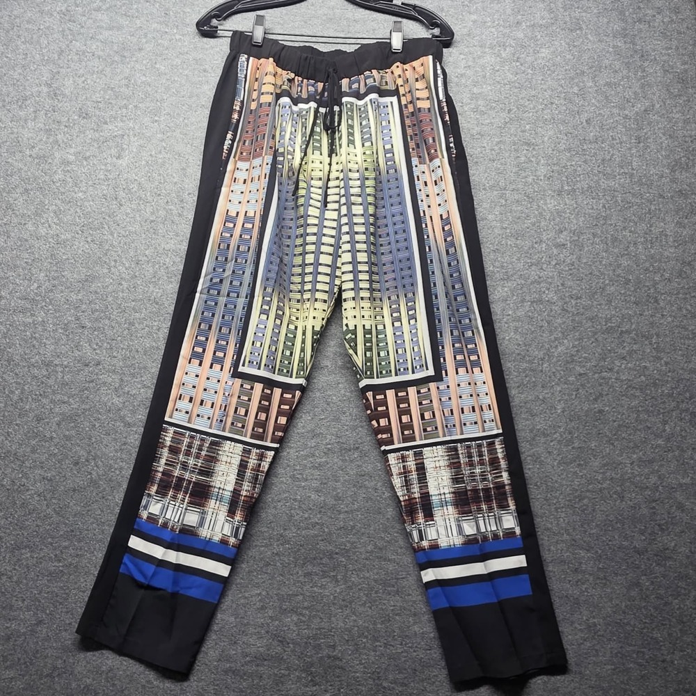 Clover Canyon Women's L Multicolor Abstract Geometric Print Wide Leg Pants
